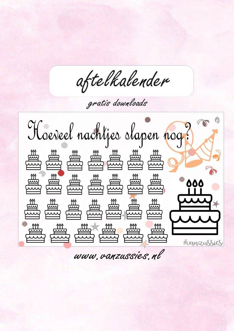 aftellen verjaardag