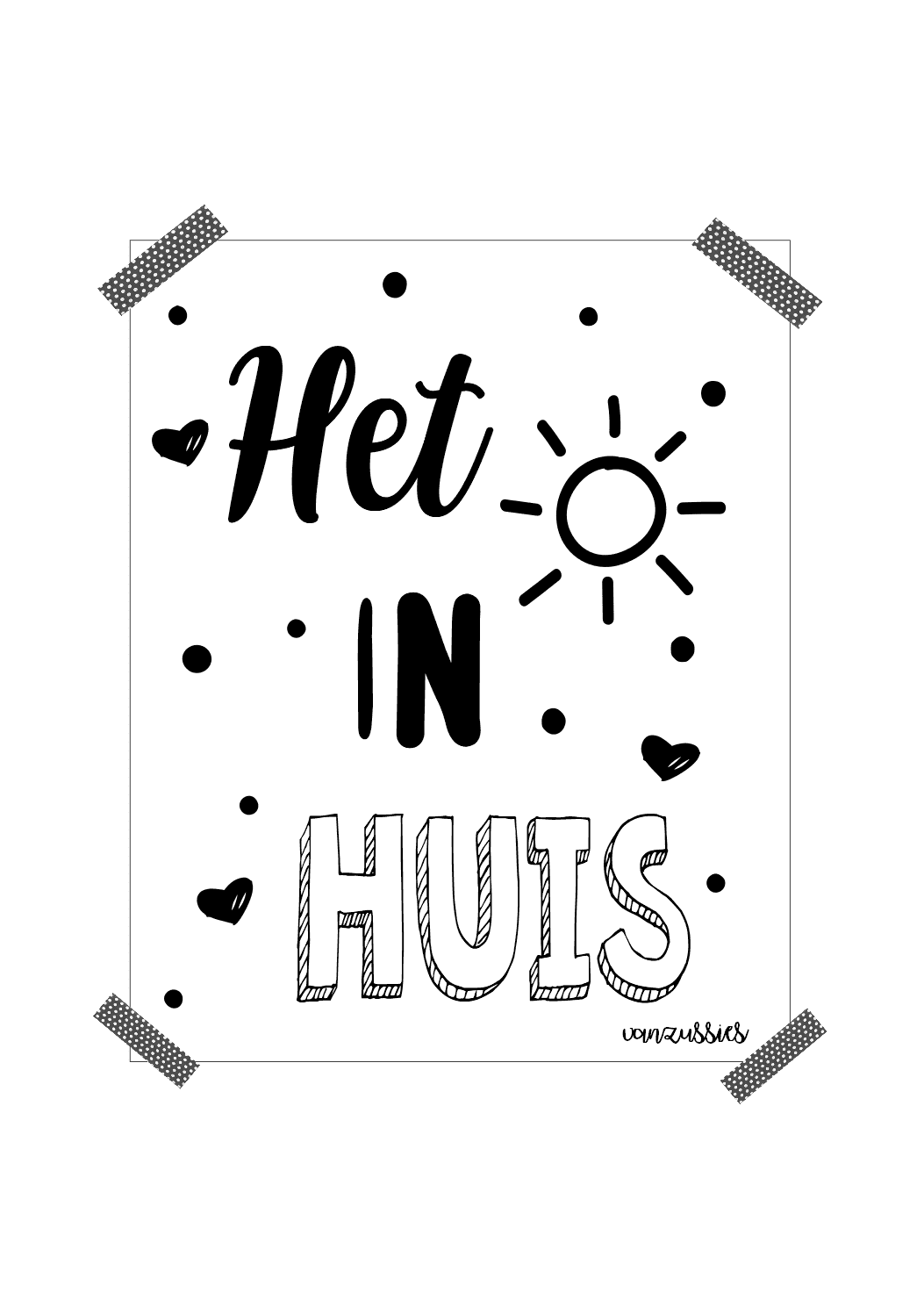 Weekprintable- Het zonnetje in huis