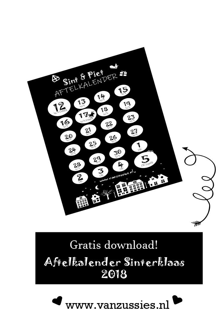 aftelkalender sinterklaas 2018