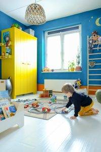 muur ideeën ladder kinderkamer