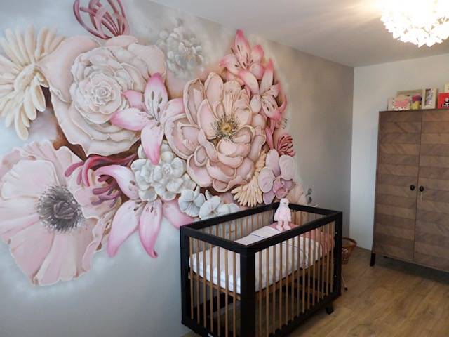 muurschildering babykamer