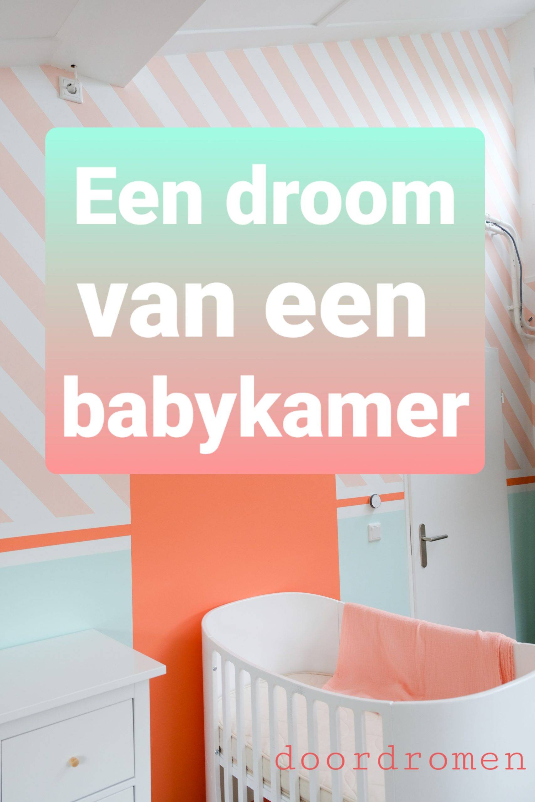 Droom van een babykamer door vorm, kleur en lijnen